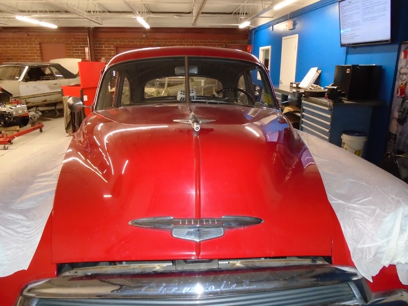 Image of red car hood