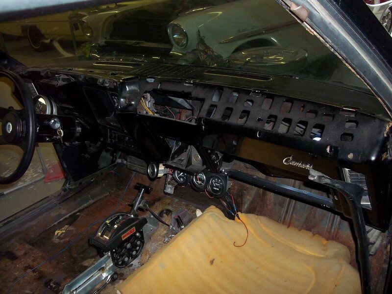 Black Camaro interior, under construction.