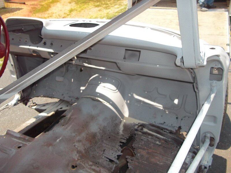 Classic car interior, restoration project.