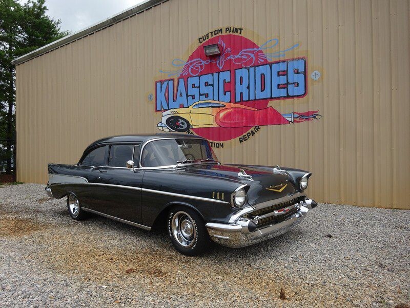 Classic car parked at Klassic Rides.