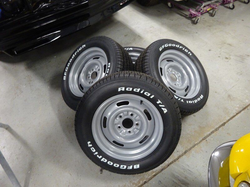 BFGoodrich Radial T/A tires on rims.
