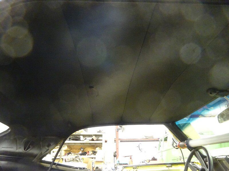 Classic car headliner interior view.