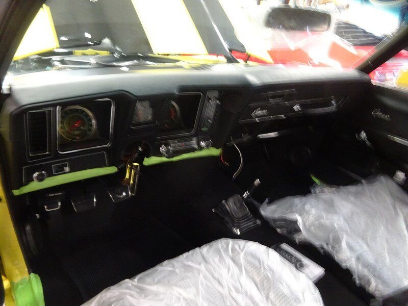Classic Camaro interior, under restoration.