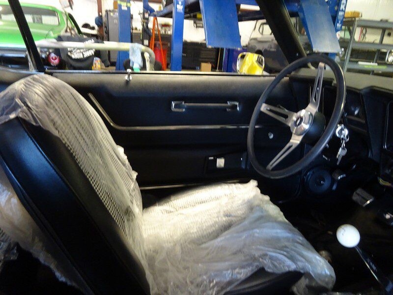 Classic Camaro interior, under restoration.