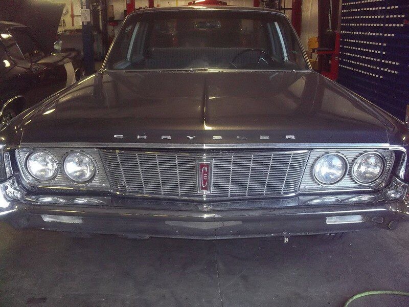 Classic Chrysler car front view.