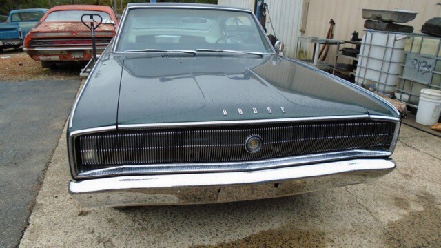 Green Dodge Charger classic car.