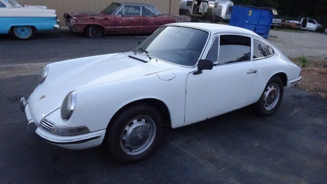White Porsche 911 classic car.