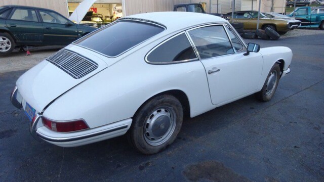 White Porsche 911 classic car.