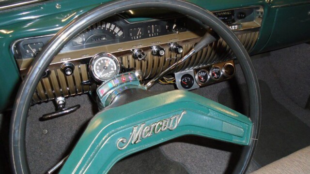Vintage Mercury car interior dashboard.