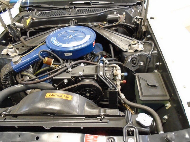 Classic car engine bay detail.