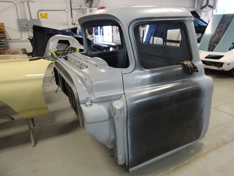 Classic truck body in progress.
