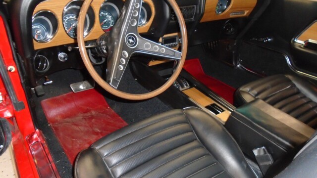 Classic Ford Mustang interior.