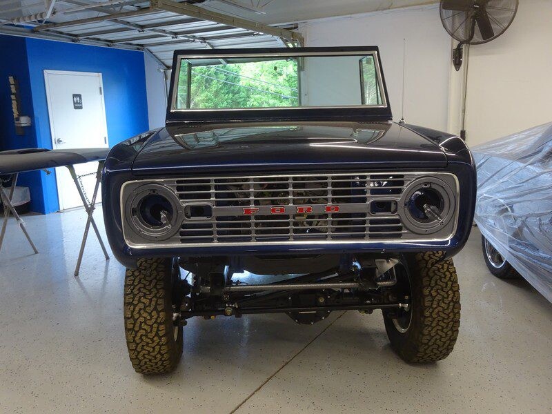 Restored Ford Bronco classic car.