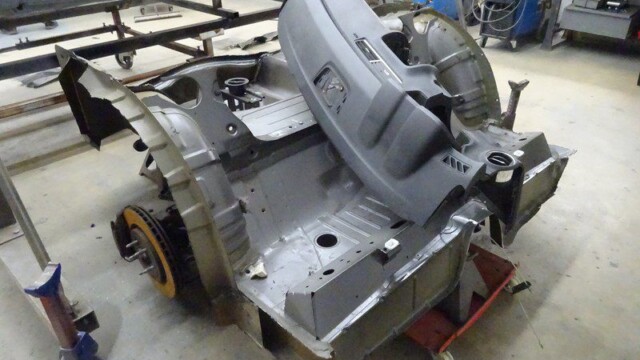 Car dashboard and body shell parts.