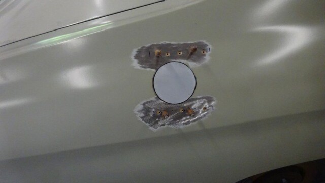 Car body repair, panel replacement.