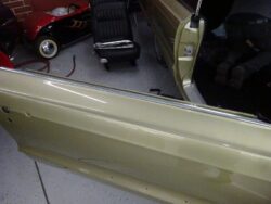 Classic car body panel restoration.