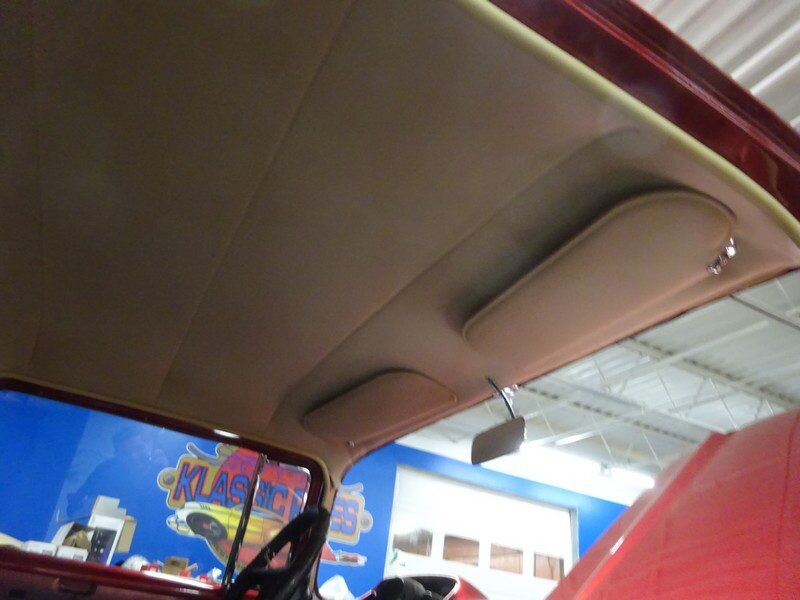 Classic car interior headliner detail.