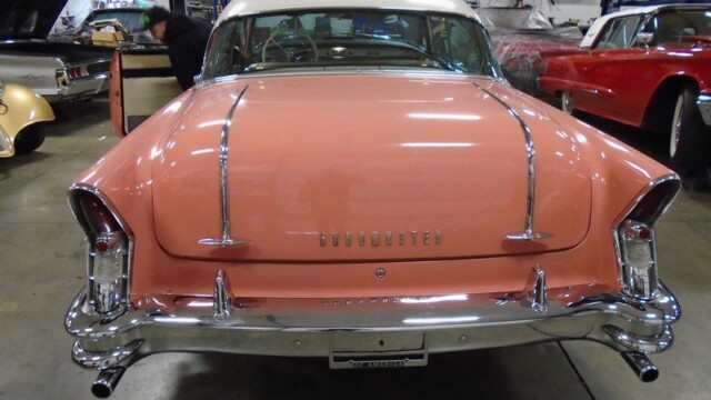 Pink Buick Roadmaster rear view.