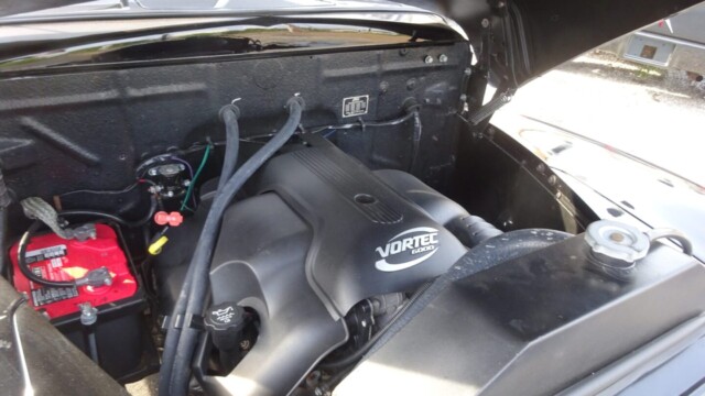 Vintage car engine with Vortec 6000.