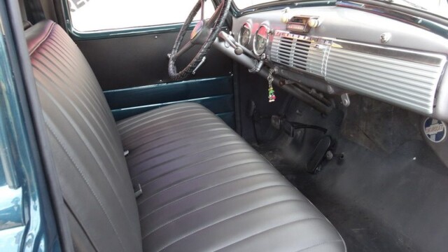 Vintage Chevrolet truck interior.