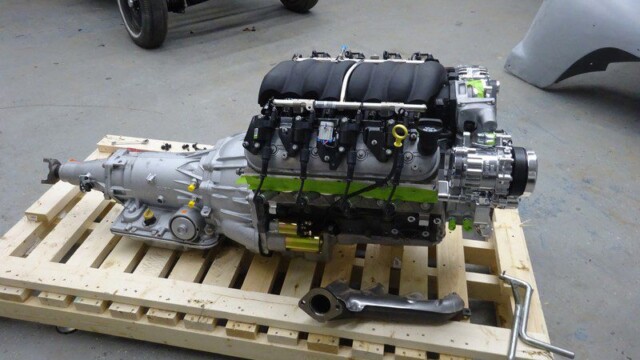 LS engine and transmission assembly.
