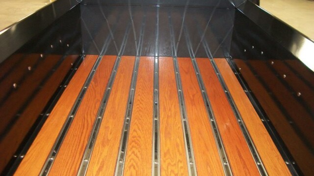 Wooden truck bed, classic design.