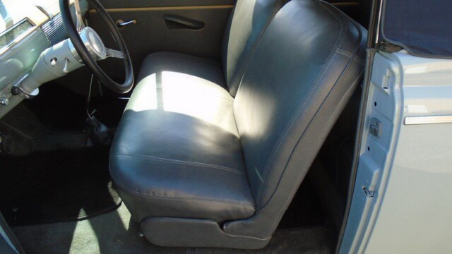 Classic car's interior, leather seats.