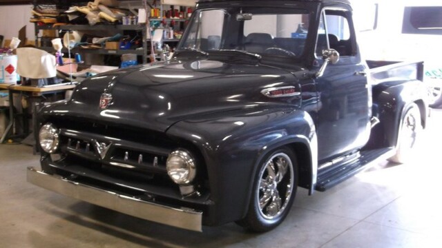 Restored vintage Ford pickup truck.
