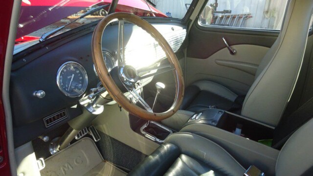 Custom GMC truck interior detail.