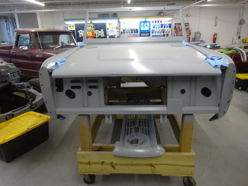 Ford Bronco body restoration in progress.