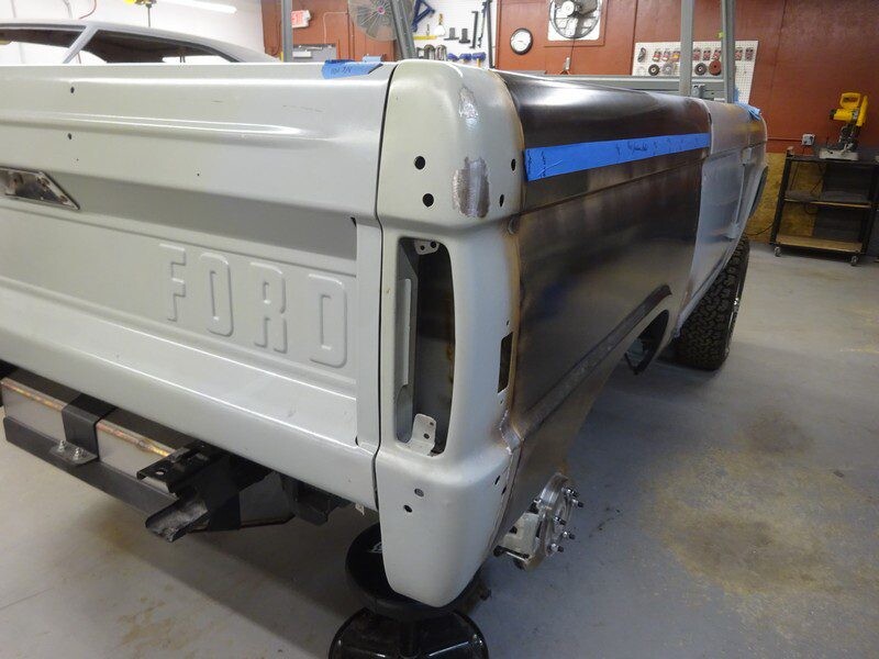 Ford Bronco body restoration in progress.