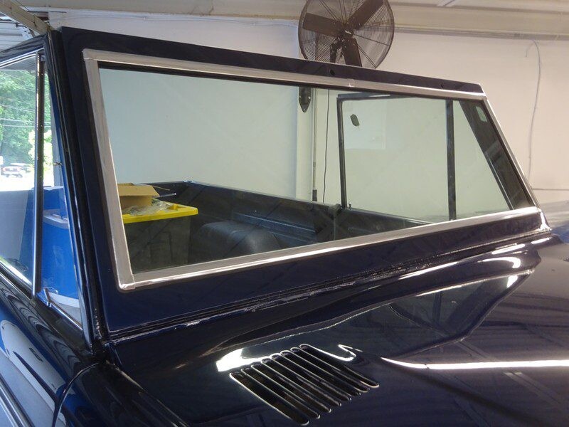 Ford Bronco rear window installation.