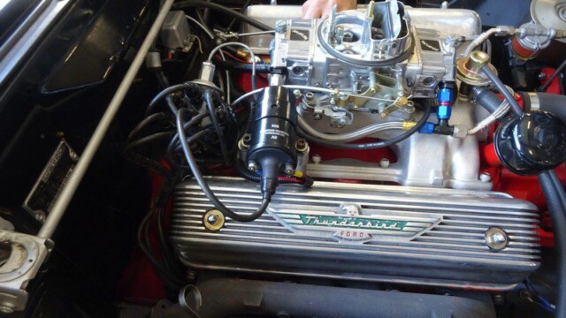 Ford Thunderbird engine bay detail.