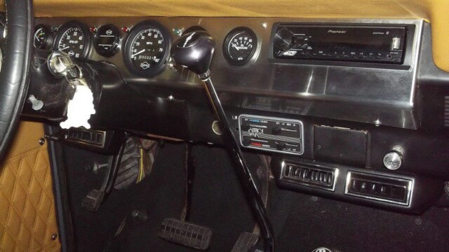 Custom classic car interior dashboard.