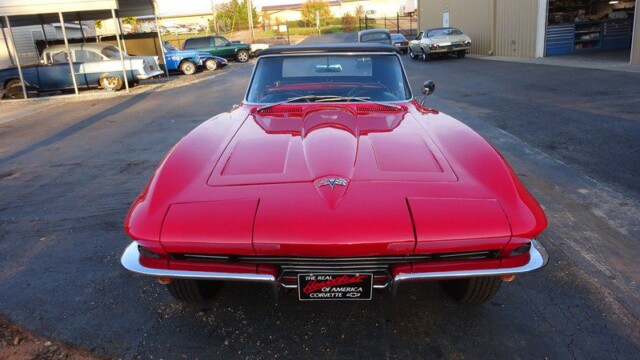 Red 1963 Corvette convertible.