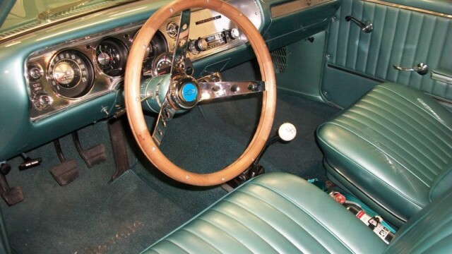 Teal 1964 Chevy Chevelle interior.