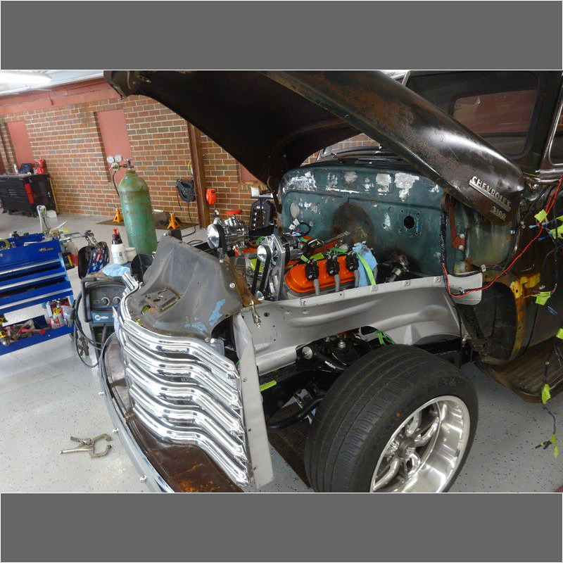 Classic Chevy truck engine restoration.