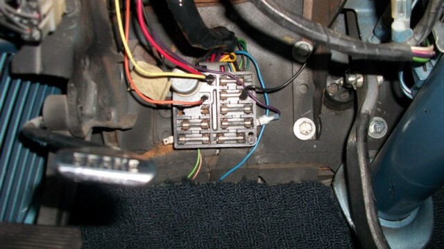 Car fuse box and wiring harness.