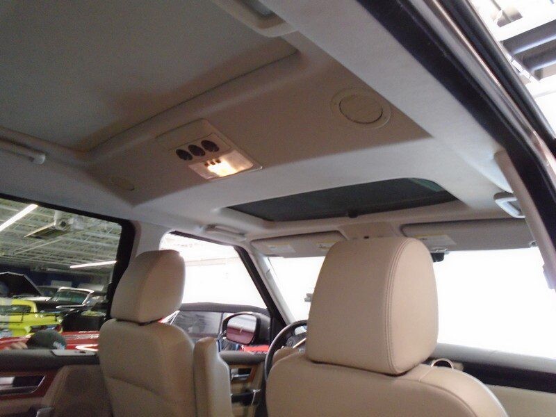 Land Rover sunroof and interior detail.