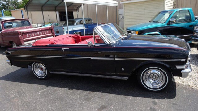 Black classic convertible car for sale.