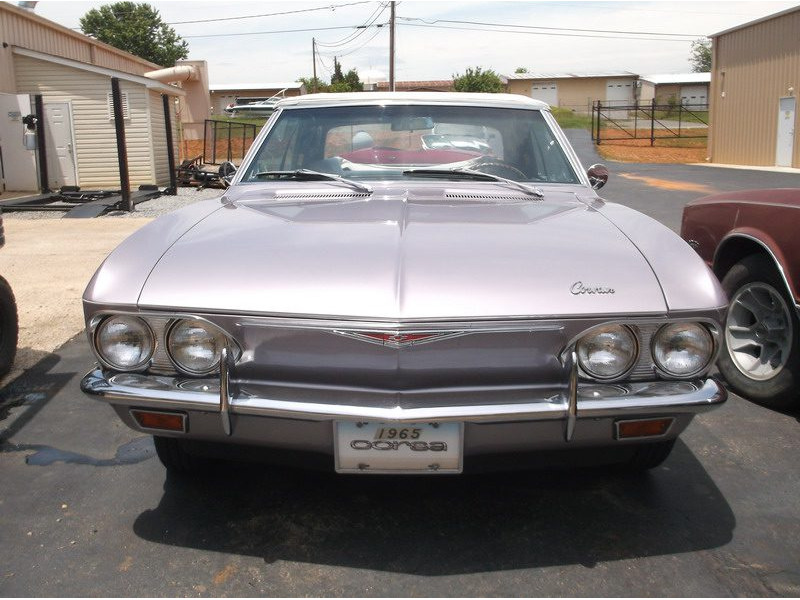 1965 Corvair convertible, silver.
