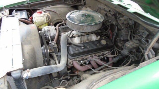 Green car engine with tubular exhaust headers