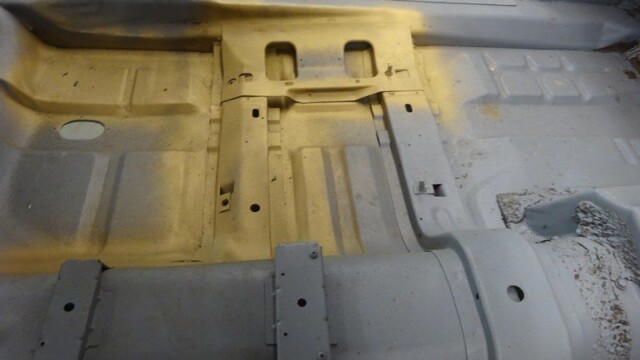 Primed car floor pan with center tunnel