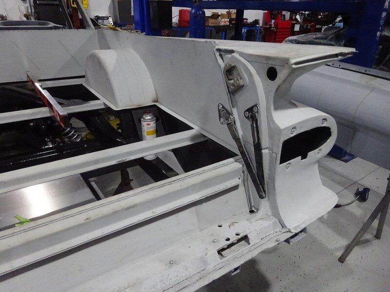 Custom car body under construction.