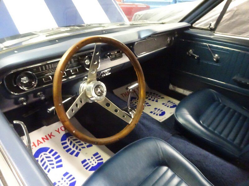 Classic Ford Mustang interior view.