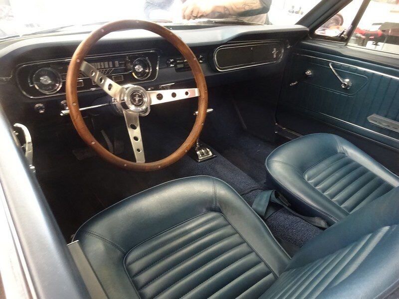Classic Ford Mustang interior.