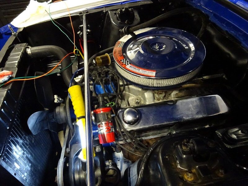 Polished valve cover and blue air cleaner