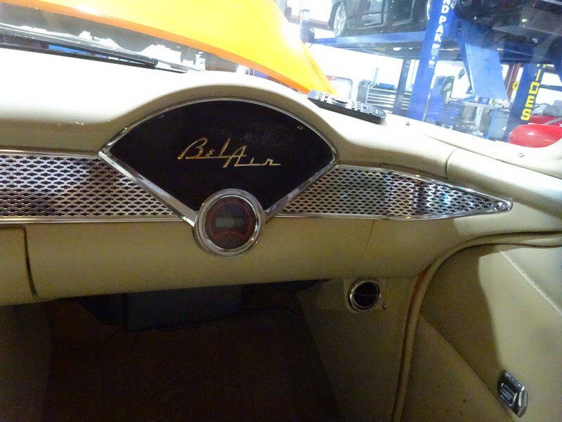 Classic Bel Air car interior dashboard.