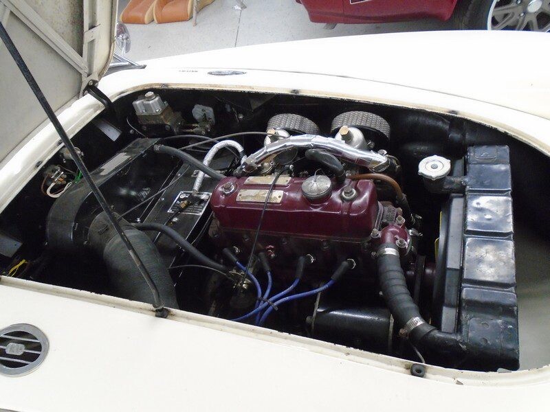 Maroon inline engine with twin air filters